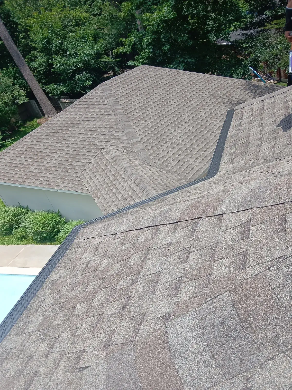 Gutter guards on a new shingle roof