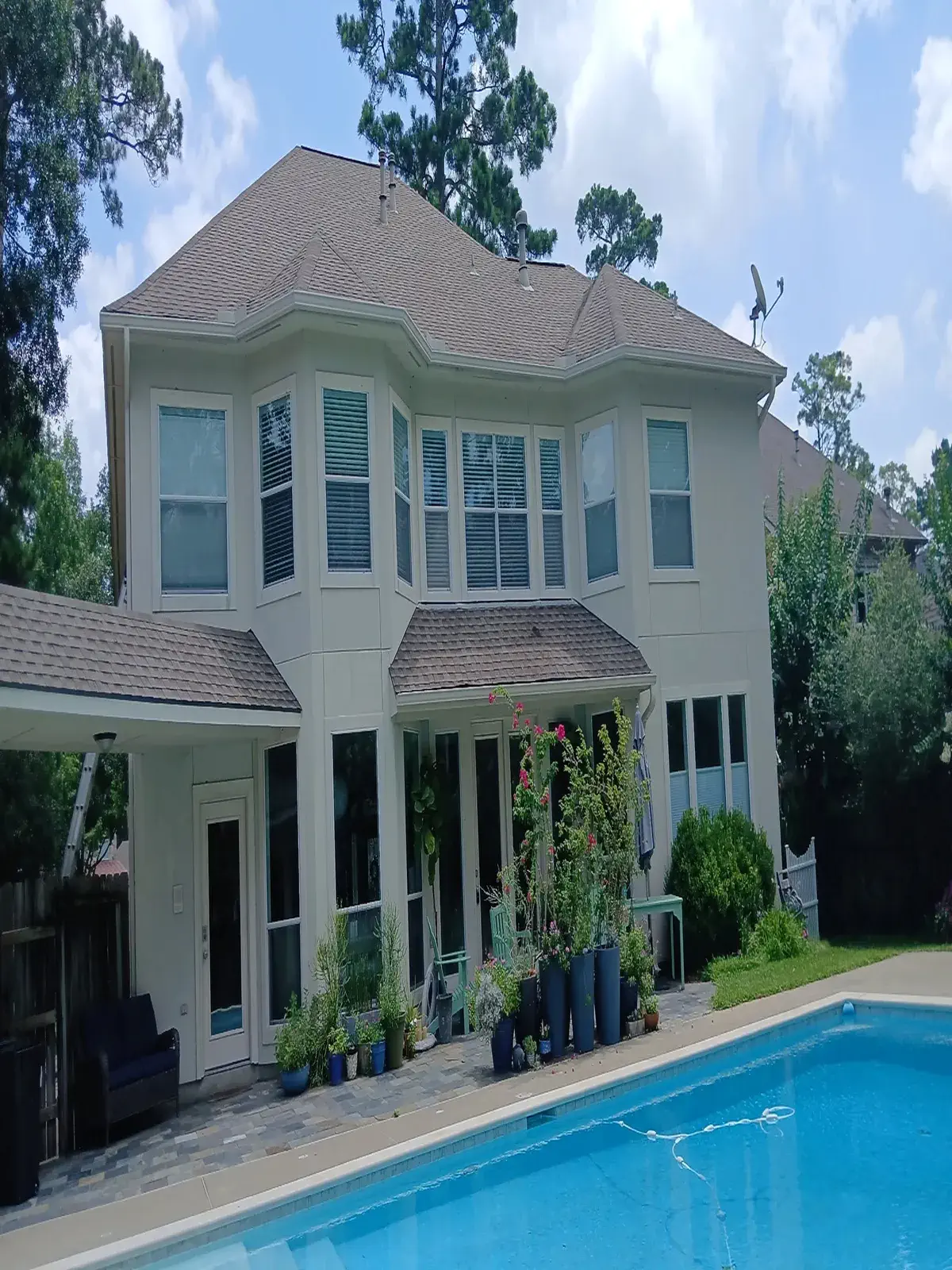 Gutters on a new home in Houston